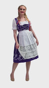 Royal Bavarian: Long Purple Women’s Dirndl Dress Set, Oktoberfest Attire