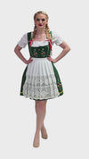 Oktoberfest Green: Classic Short Women’s Dirndl Set, Dark Green