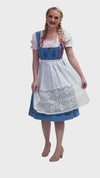 Oktoberfest Blues: Light Blue Classic Long Dirndl Dress Set