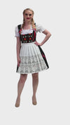 Timeless in Black: Short Black German Dirndl Dress Set for Oktoberfest Celebrations