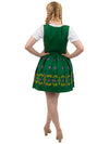 Oktoberfest Elegance: High-Quality Green Short German Dress for Women, 3 Piece Set