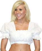 Oktoberfest Essential: European Cotton Crop Top for Traditional German Attire & Oktoberfest Dirndl Dresses