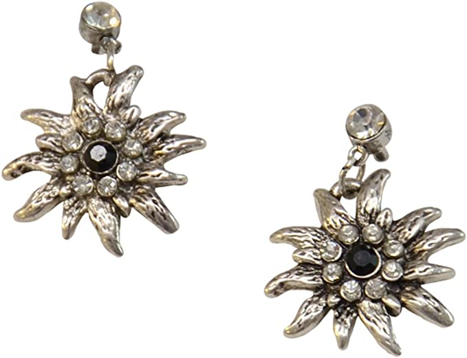 Dirndl Trachten Haus Bavarian Edelweiss Flower Earrings