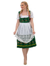 Oktoberfest Green: Classic Dark Green Traditional Long German Dirndl Set