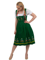 Oktoberfest Green: Classic Dark Green Traditional Long German Dirndl Set