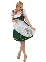 Oktoberfest Green: Classic Short Women’s Dirndl Set, Dark Green