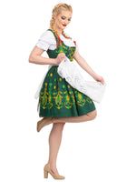 Bavarian Blossoms: Tradition Short Green Oktoberfest Dirndl Dress Set