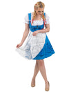 Oktoberfest Blues: Light Blue Authentic Short German Dirndl Set with Trachten Crop Top and White Lace Apron