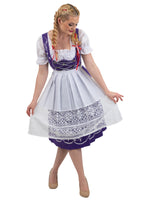 Royal Bavarian: Long Purple Women’s Dirndl Dress Set, Oktoberfest Attire