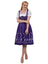 Royal Bavarian: Long Purple Women’s Dirndl Dress Set, Oktoberfest Attire