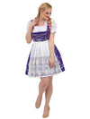 Royal Bavarian: Short Purple German Dirndl Dress Set, Authentic Oktoberfest Dress