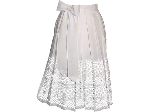 Authentic Oktoberfest Style: Classic Lace Apron for Long Dirndl Dresses