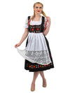 Classic in German Black: Long Black Dirndl Dress Set for Oktoberfest and Bavarian Celebrations