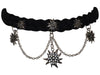 Dirndl Trachten Haus Edelweiss Flower Black Bavarian Choker Necklace for Dirndl - Manaquin Choker