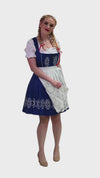 German Tradition in Blue: Short Dark Blue German Dress Set for Oktoberfest